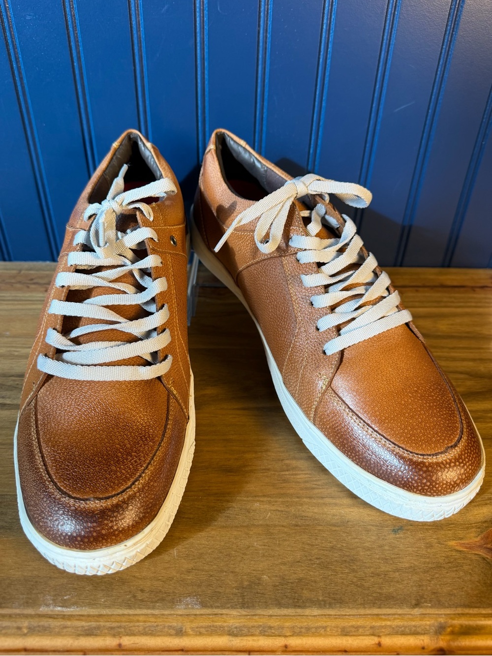 Sandro Moscoloni Hash Men’s Brown Leather Sneakers Size 11.5 D